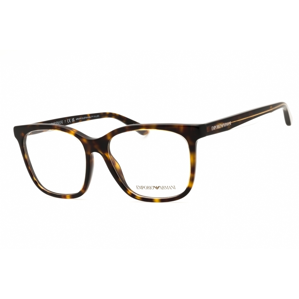 Emporio Armani EA3228 Eyeglasses Havana-Top Crystal Plastic Rectangular